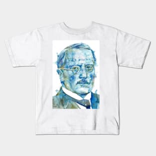 CARL JUNG - watercolor portrait .1 Kids T-Shirt